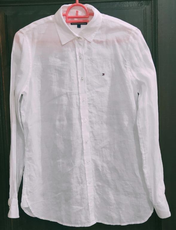 Tommy hilfiger white long sleeve shirt womens new arrivals