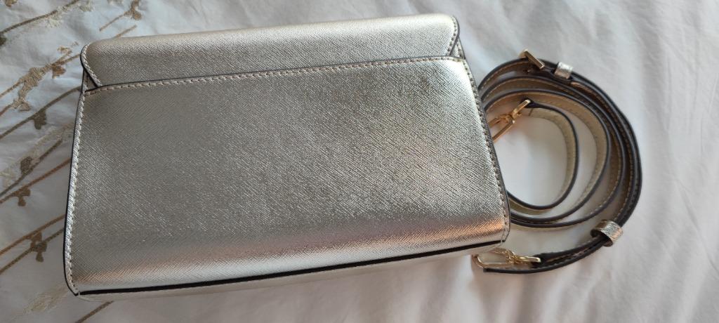 TORY BURCH EMERSON COMBO CROSSBODY WHITE GOLD Luxury Bags