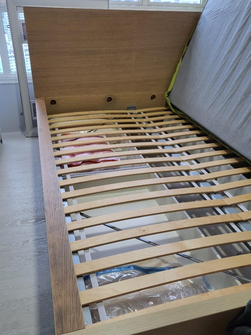 Used IKEA Malm Queen size bed frame with 4 drawers, Furniture & Home