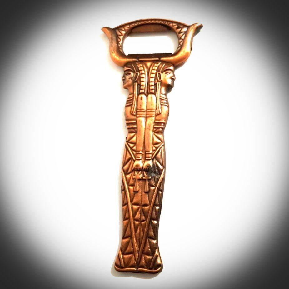 Vintage bottle opener bronze Egyptian (Category: Vintage Collectibles) located in Imus. Submitted by mostlyvintage (Listing ID 1121401101, Image 1). Description: 🎀 vintage bronze bottle opener with Egyptian sarcophagus design 🎀 🌸For fashion finds and other stuff, pls. visit my other Carousell store: https://carousell.app.link/XSuC3F3Gsuba.