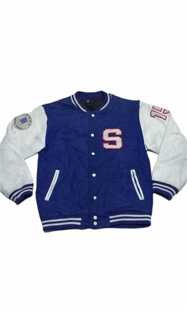 VINTAGE VARSITY JACKET LEATHER, Men's Fashion, Coats, Jackets and Outerwear on Carousell