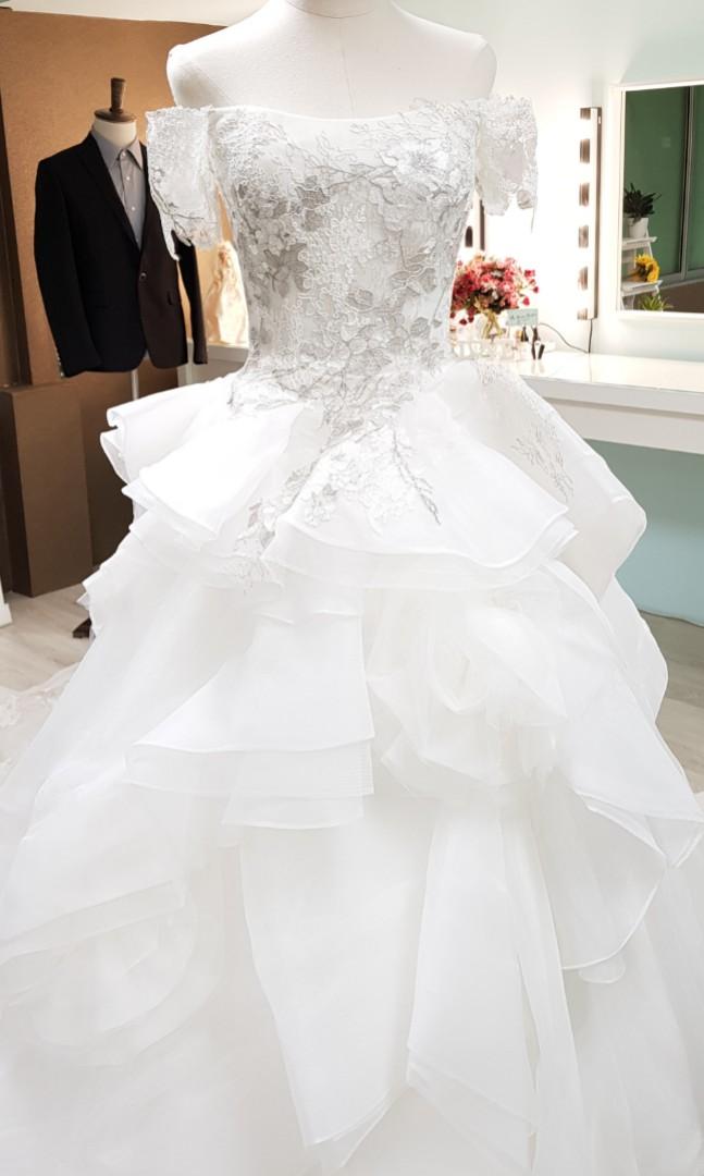 evening gown with train