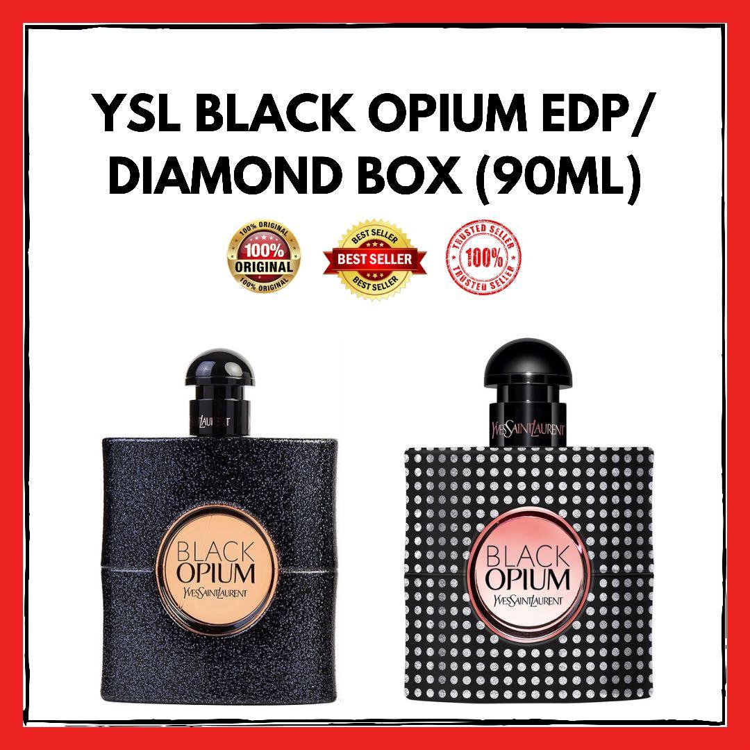 YSL BLACK OPIUM EDP DIAMOND BOX EDP 90ML NEW IN BOX ORIGINAL PERFUME Beauty Personal Care Fragrance Deodorants on Carousell