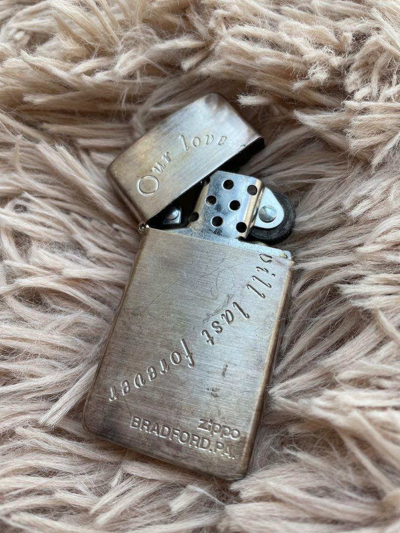 Zippo lighter silver銀製打火機, 男裝, 手錶及配件, 飾物架