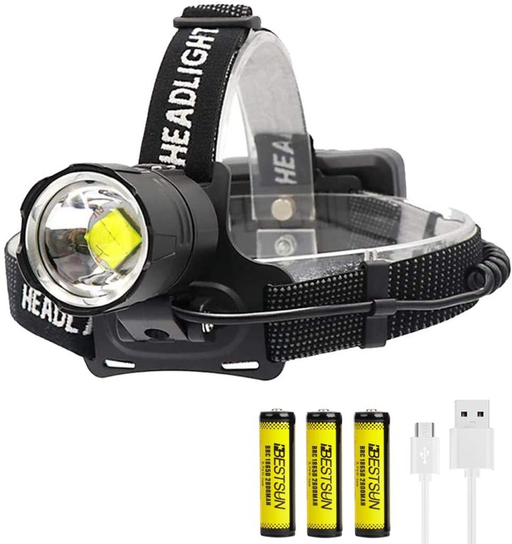 11670) BESTSUN CREE XHP70 LED Headlamp Rechargeable, 10000 Lumen Headlamps  Flashlight High Lumens Zoomable Headlight Brightest Head Torch for Working  Caving Hunting, Mobile Phones  Gadgets, Mobile  Gadget Accessories, Other  Mobile