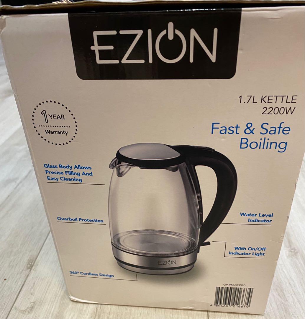 1.7L Cordless Kettle 2200W (Fast & Safe Boiling), TV & Home Appliances, Kitchen Appliances