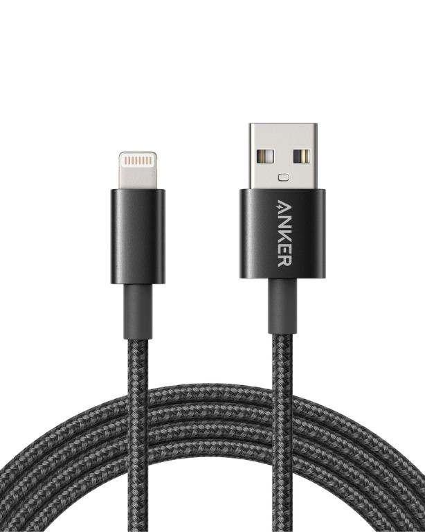 6ft 1 8m Anker Premium Double Braided Nylon Lightning Cable 2233 Computers Tech Parts Accessories Cables Adaptors On Carousell