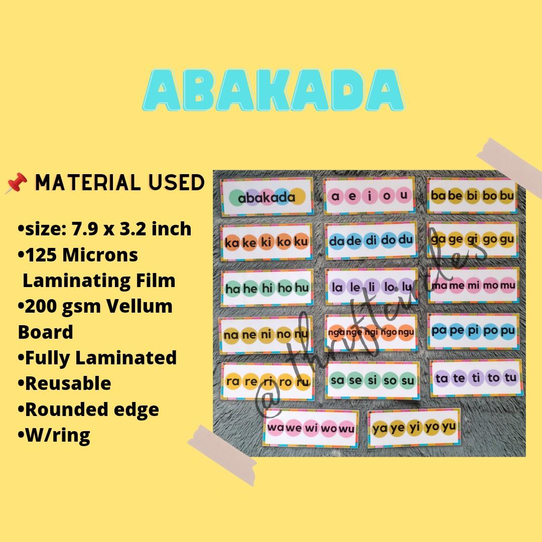 Abakada LAMINATED FLASH CARD, Hobbies & Toys, Books & Magazines