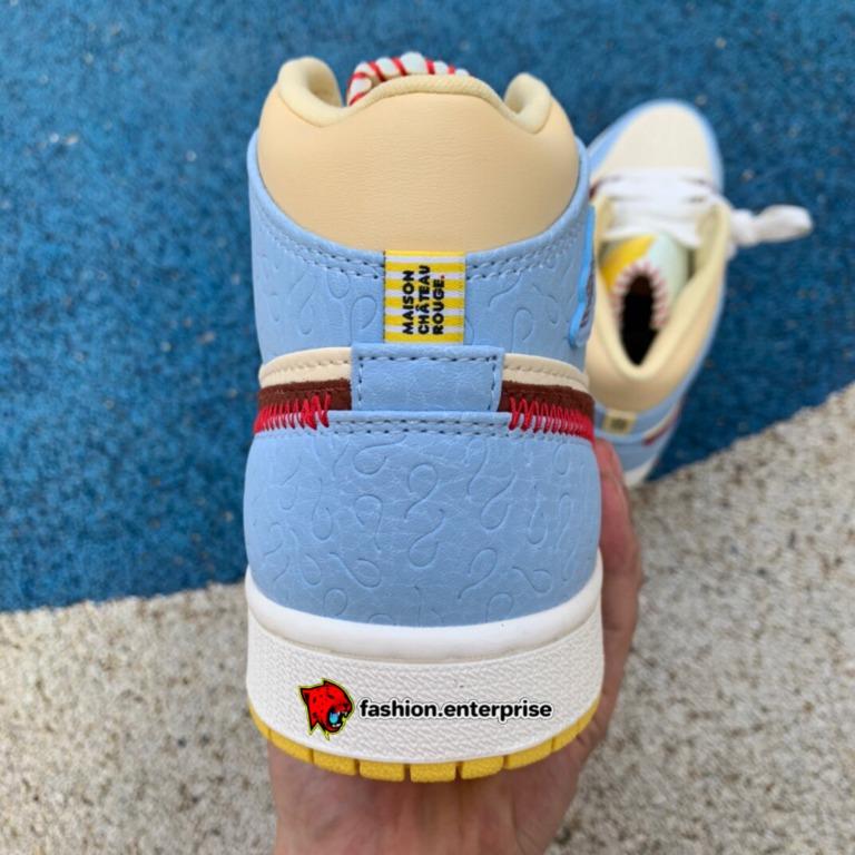 Jordan 1 mid fearless maison chateau rouge top