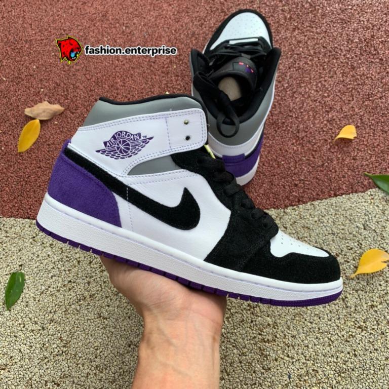 Air Jordan 1 Mid SE Varsity Purple Men s Fashion Footwear Sneakers on Carousell