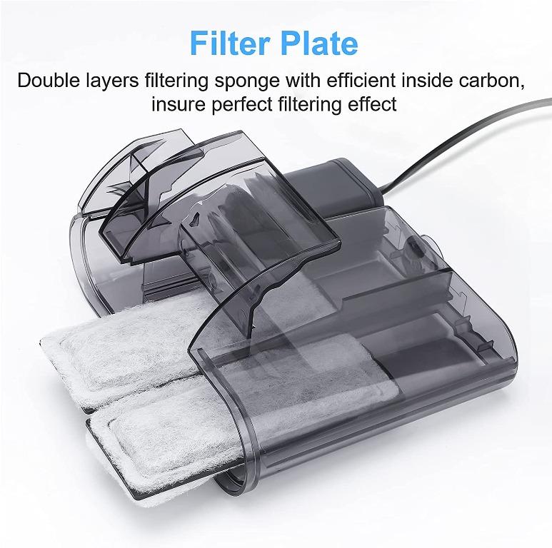 AKKEE Aquarium Hang On Filter, External Hanging Fish Tank Filter, Power
