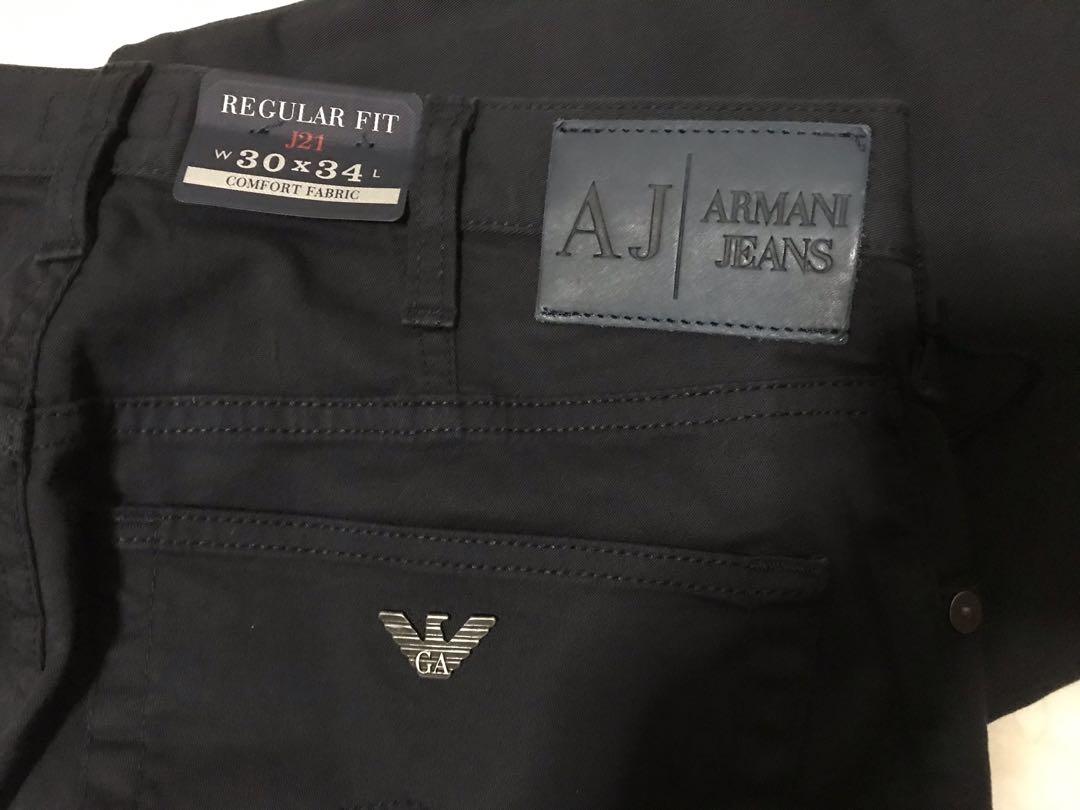 ARMANI JEANS J21 Comfort Fabric Black Trousers 06J91 Men s Fashion Bottoms Trousers on Carousell