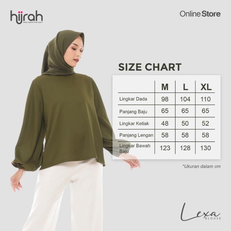 Baju Atasan Wanita Blouse Lengan Panjang Muslim Kekinian Terbaru Lexa Hijau Fesyen Wanita Muslim Fashion Atasan Di Carousell