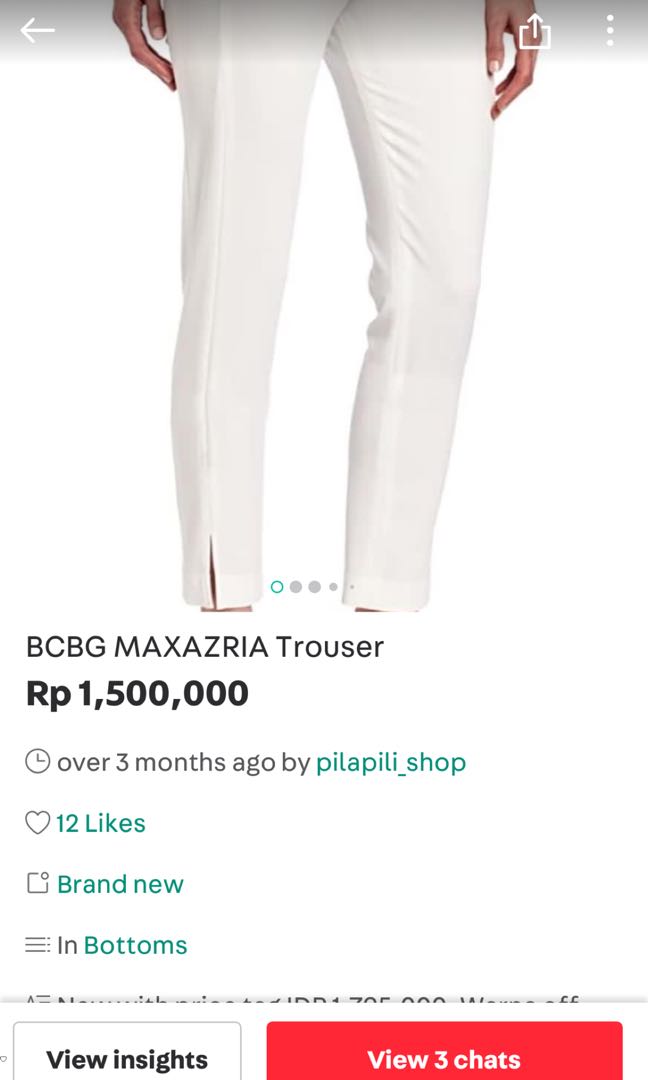 BCBG MAXAZRIA Trouser, Fesyen Wanita 