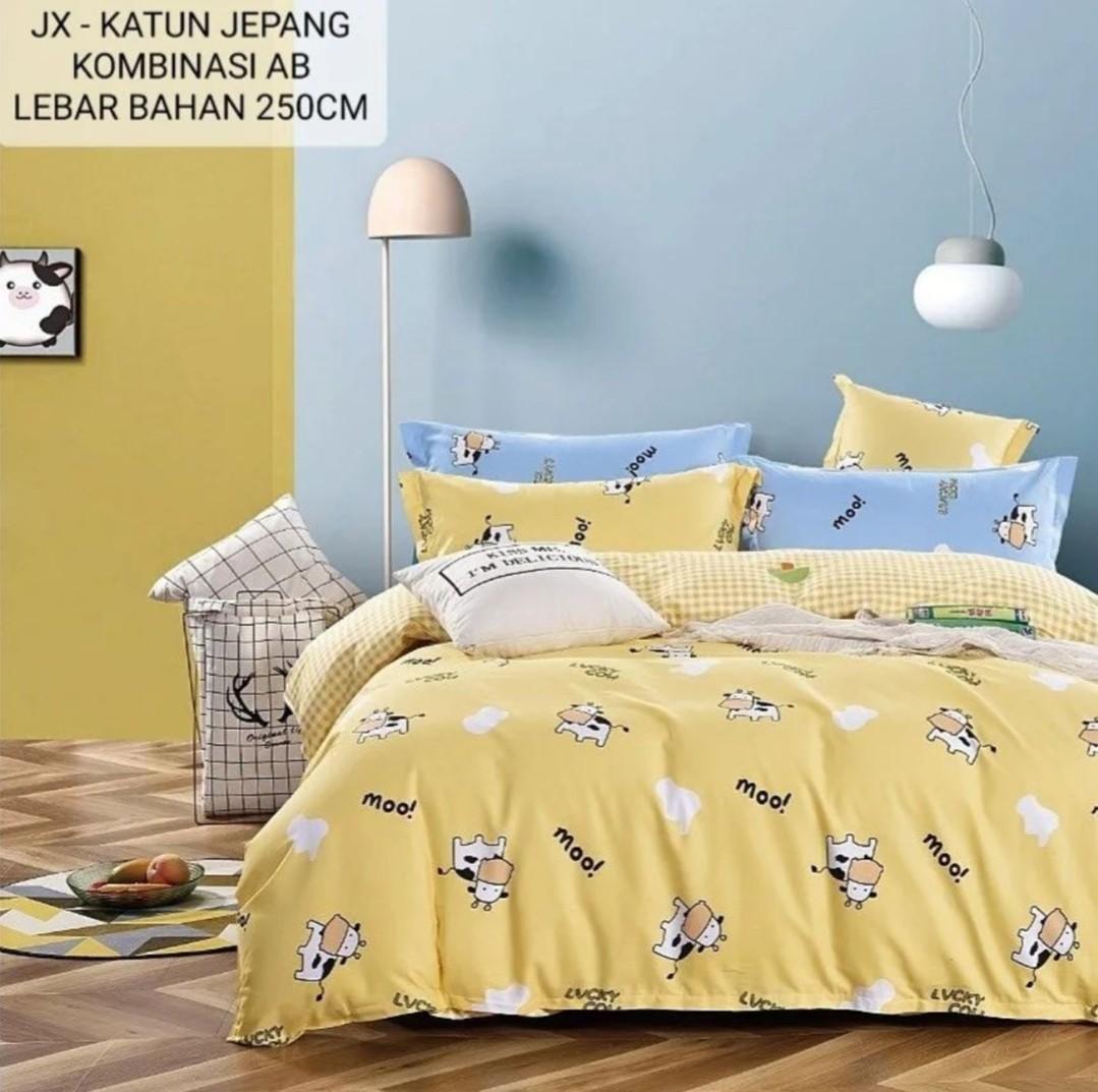 Bed Cover Jenis Kain Katun Jepang PO 7 hari, Perabotan Rumah di Carousell