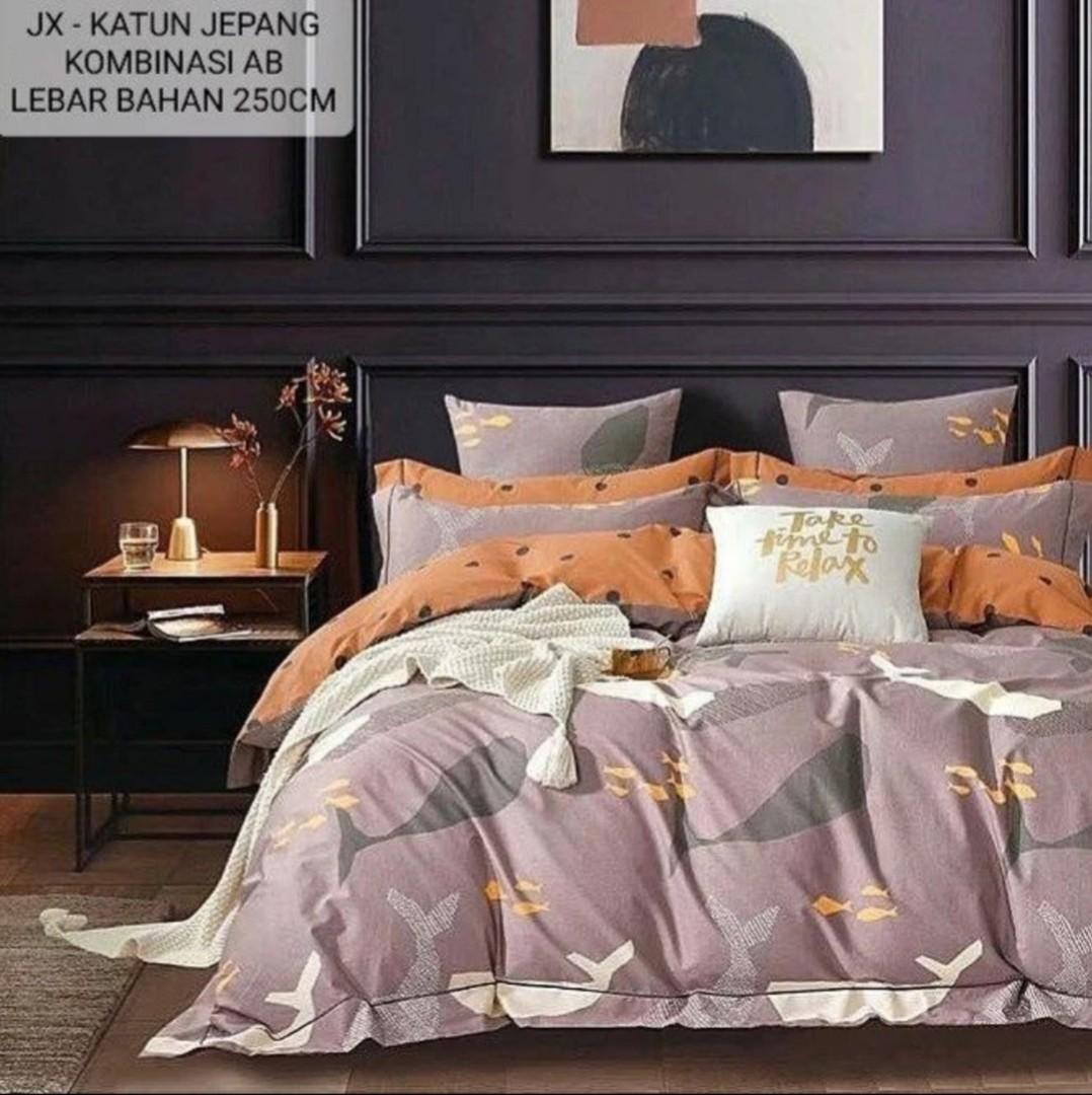 Bed Cover Jenis Kain Katun Jepang PO 7 hari, Perabotan Rumah di Carousell