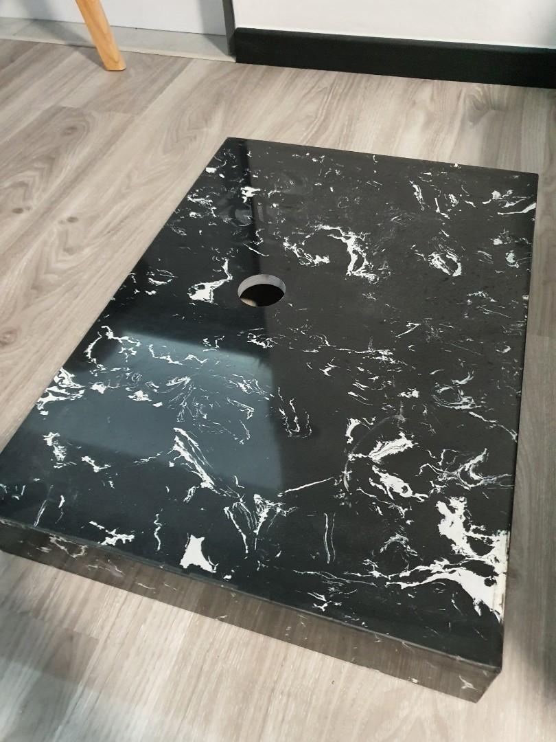 Black Marble Vanity Top for Toilet, Furniture & Home Living, Bathroom