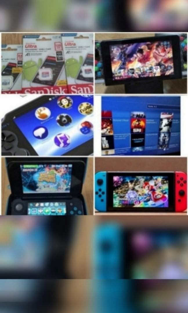 Bnib 64gb 128gb 256gb 512gb Microsd Memory Card Micro Sd Optional Console Mod Psvita Ps4 Switch Gen1 3ds 2ds Ps Vita Gba Gbc Nds Ps1 Ps2 Emu Android Linux Sxos Atmos Sd2vita Video Gaming