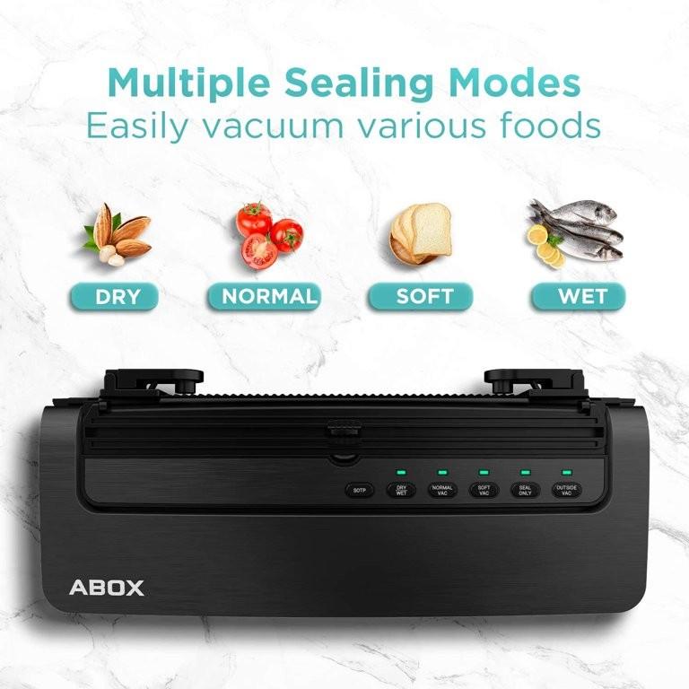 BNIB Vacuum Sealer Machine ABOX 5 in 1 Food Vacuum Sealer Builtin Cutter Starter Kit Roll