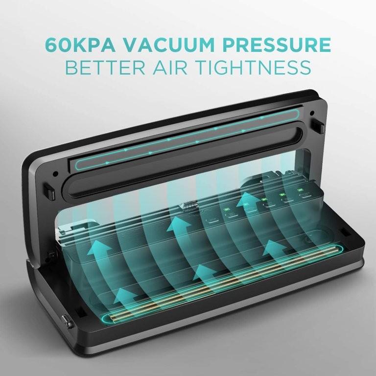 BNIB Vacuum Sealer Machine ABOX 5 in 1 Food Vacuum Sealer Builtin Cutter Starter Kit Roll