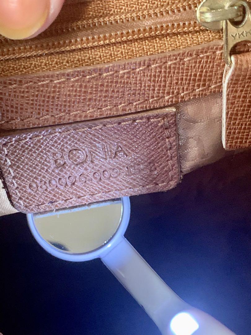 Bonia Vintage Veronica Monogram Hobo Bag With Datecode Serial Number