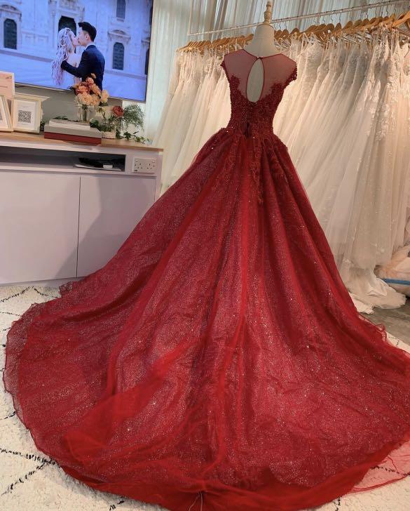 Red and discount silver gown