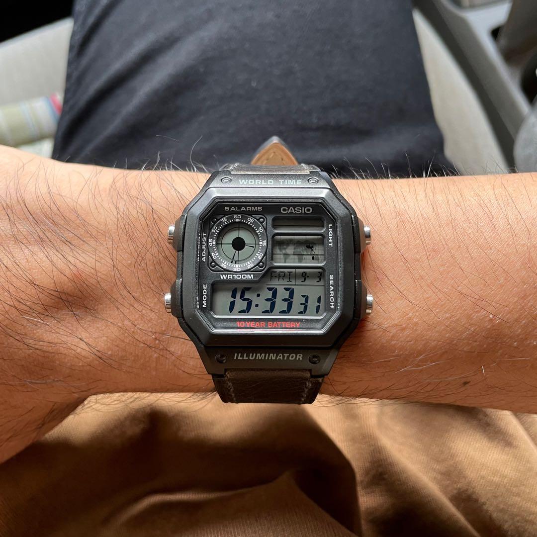 Casio ae1200wh strap discount