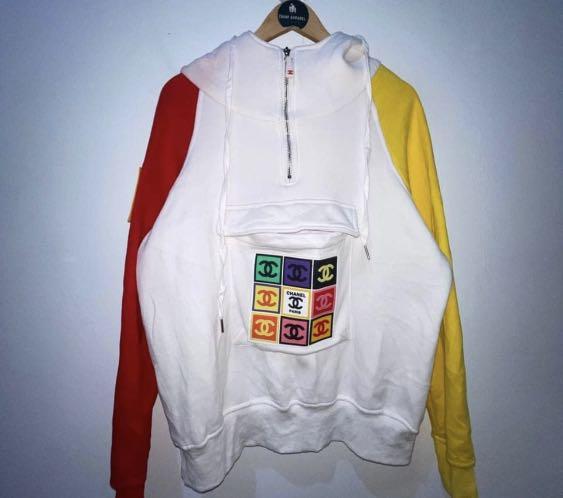 Chanel Red Yellow Pink Hoodie