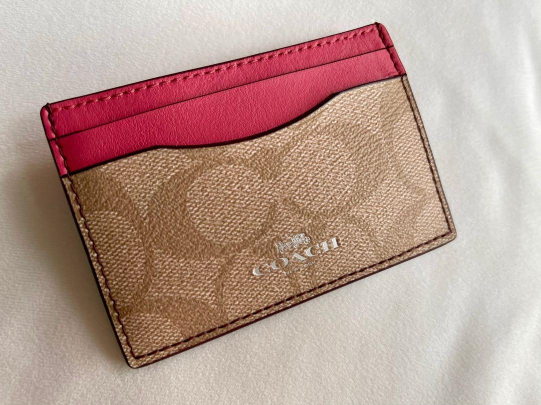 Coach Card Holder (Pink), Women's Fashion, Bags & Wallets, Wallets & Card  Holders on Carousell