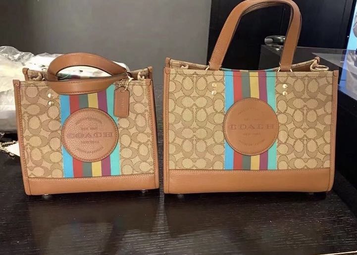 Rainbow stripe coach purse outlet