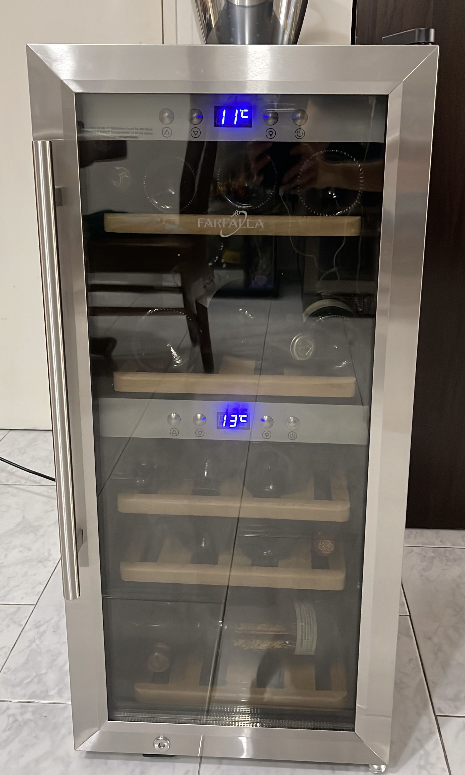 magic chef wine fridge dual zone