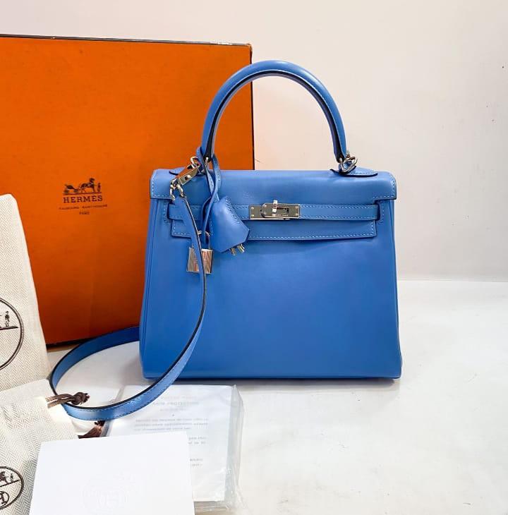 Hermes Mini Kelly I Bag 2T Blue Paradise Swift SHW