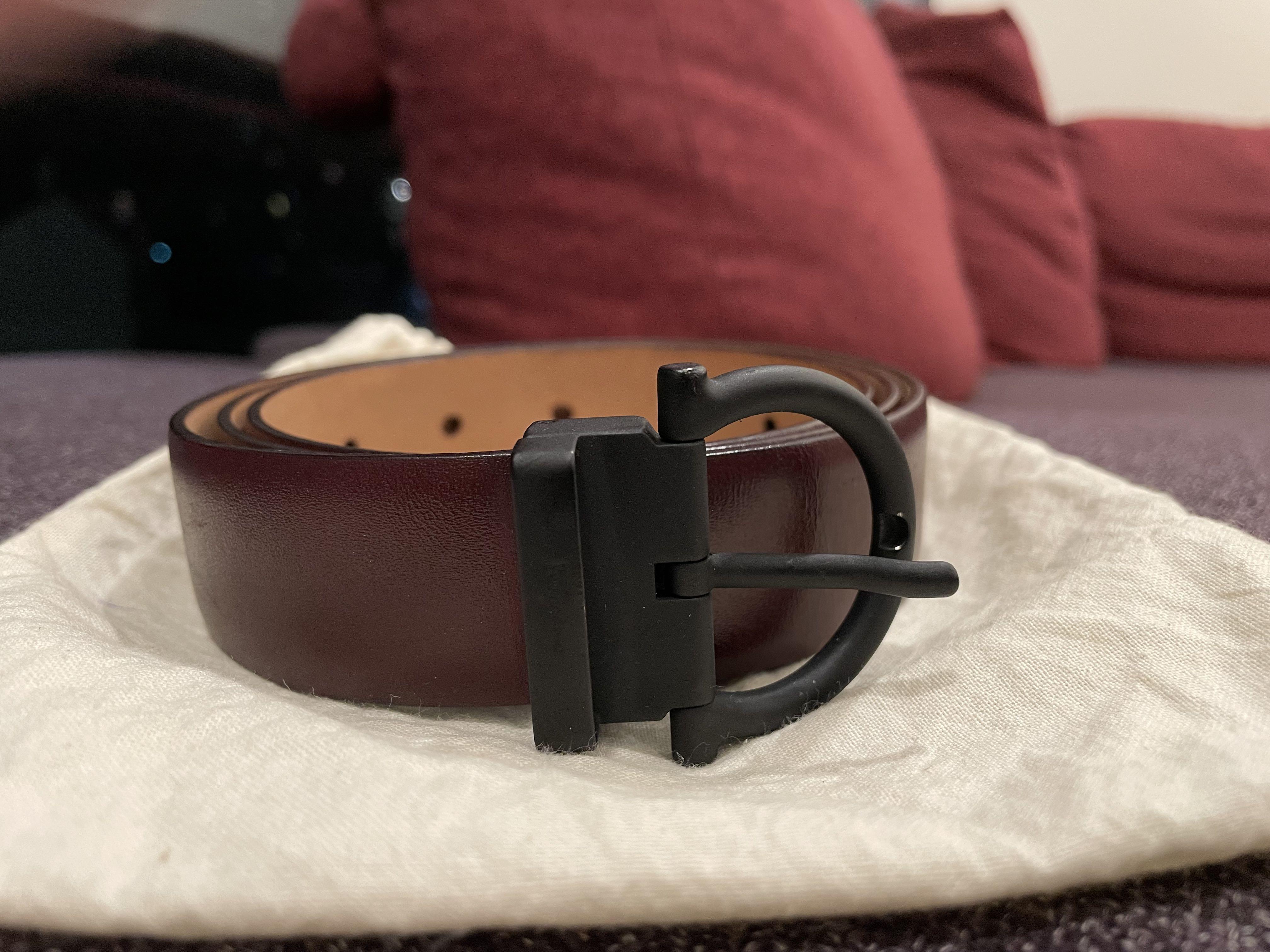 Maroon ferragamo belt cheap