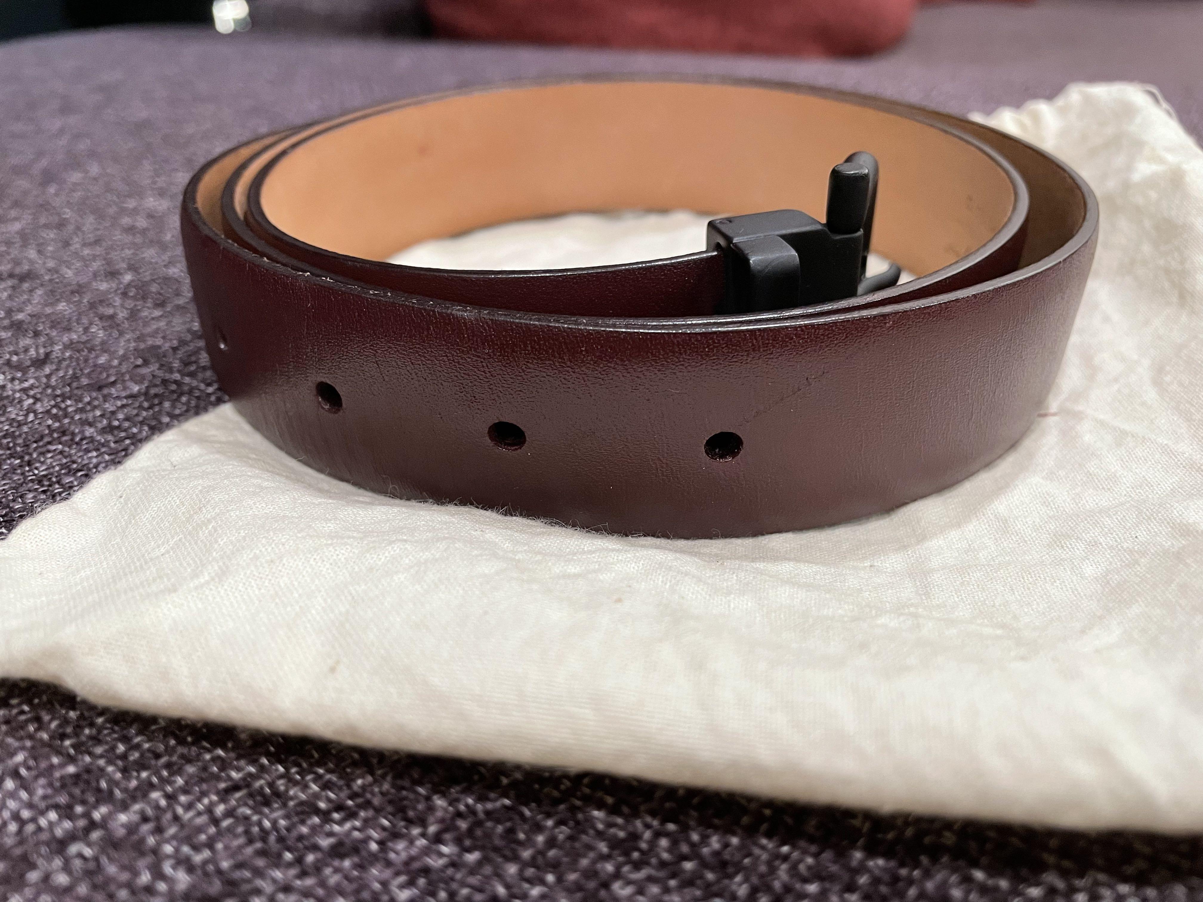 Maroon ferragamo belt sales