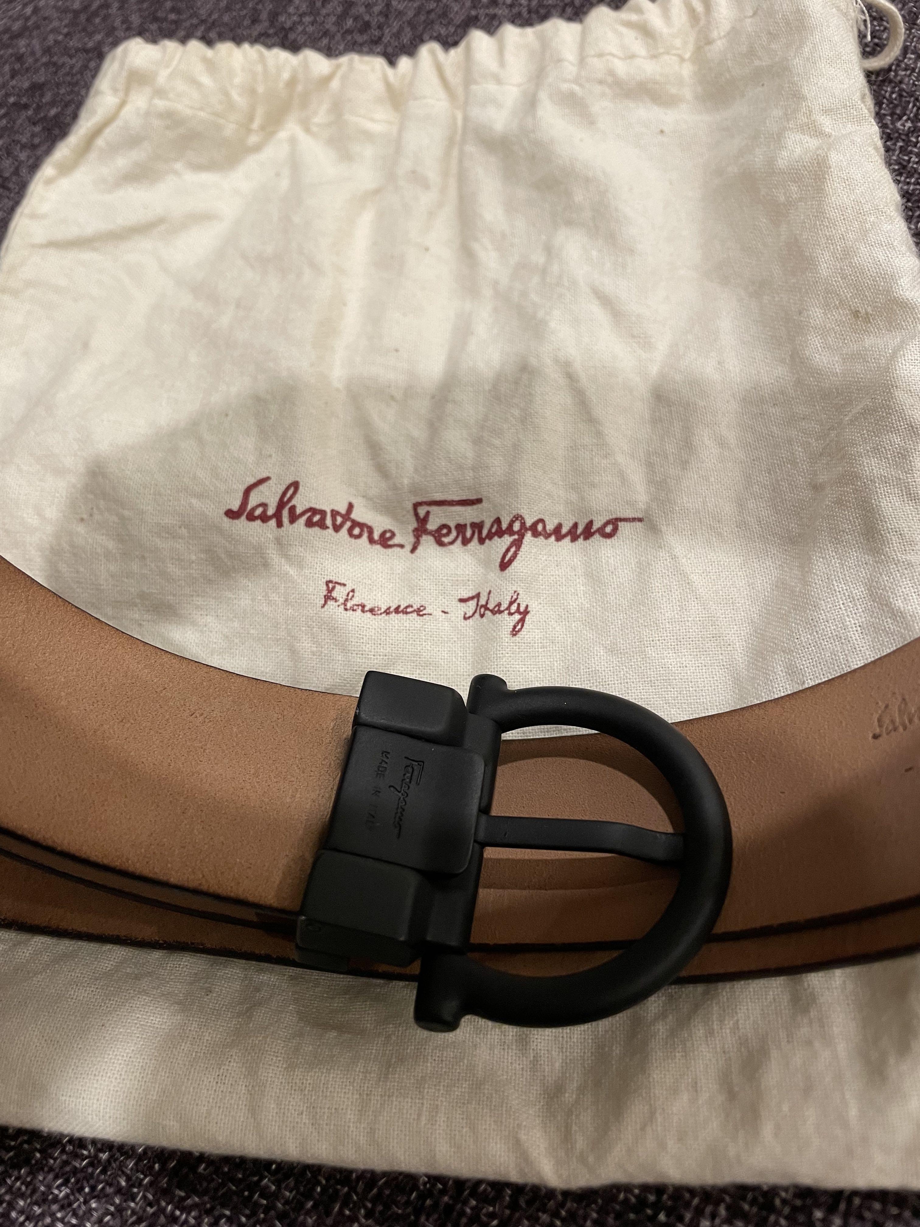 Maroon ferragamo belt top