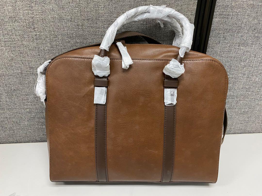 fossil evan brown work bag, Luxury, Bags & Wallets on Carousell