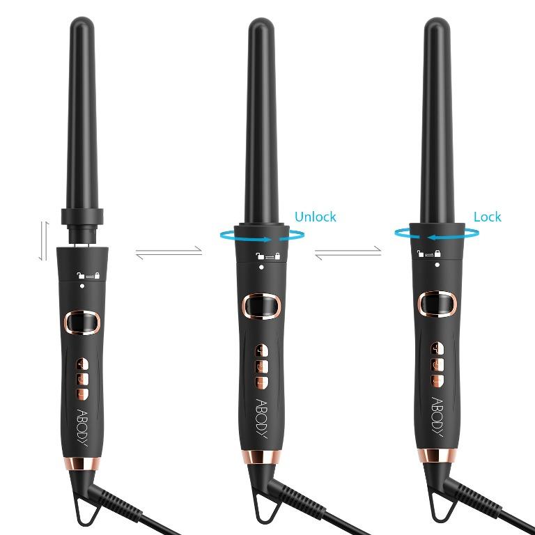 Free Shipping Abody Curling Wand Curling Iron 5 in 1 Hair Set Professional Hair Curler with 5 Interchangeable Ceramic Barrels Heat Protective Glove and Travel Beauty Personal Care Hair on Carousell