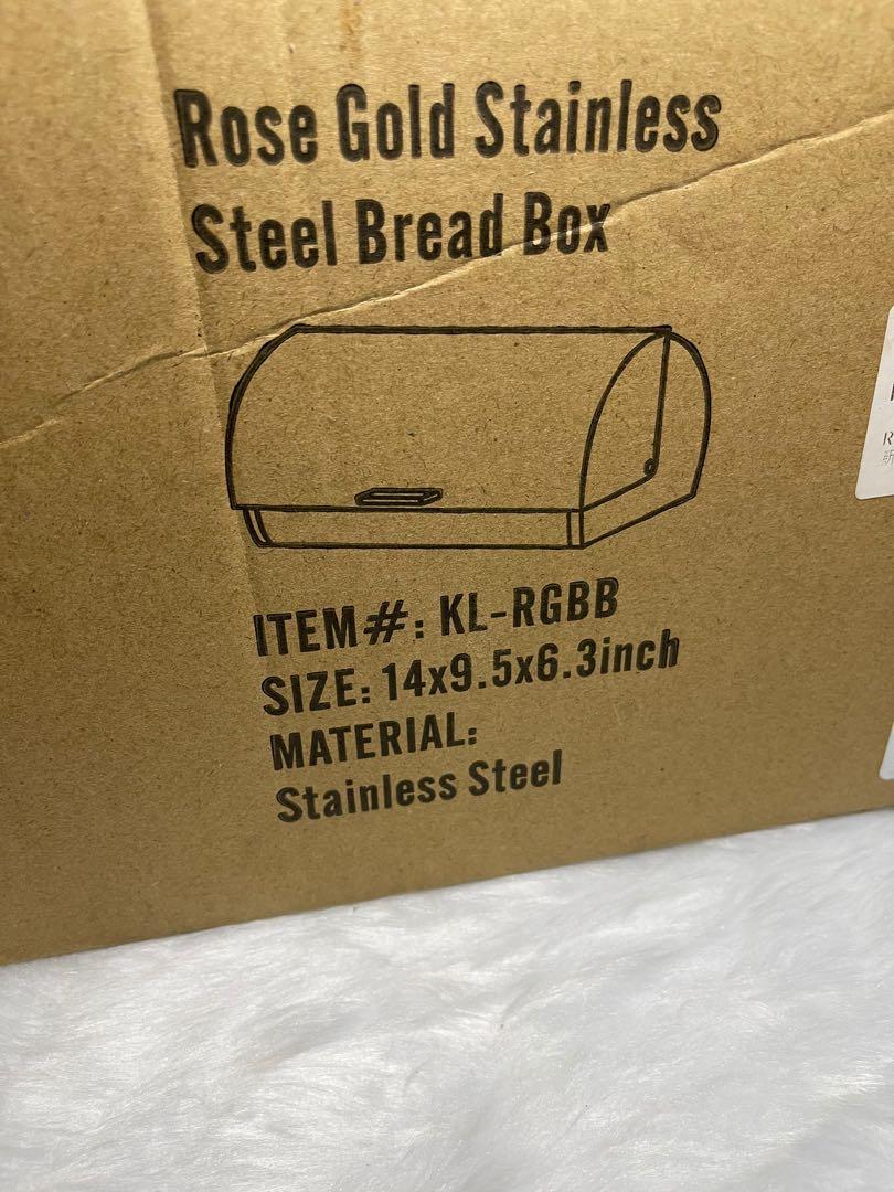 rose gold bread bin/box, Furniture & Home Living, Kitchenware & Tableware, Food
