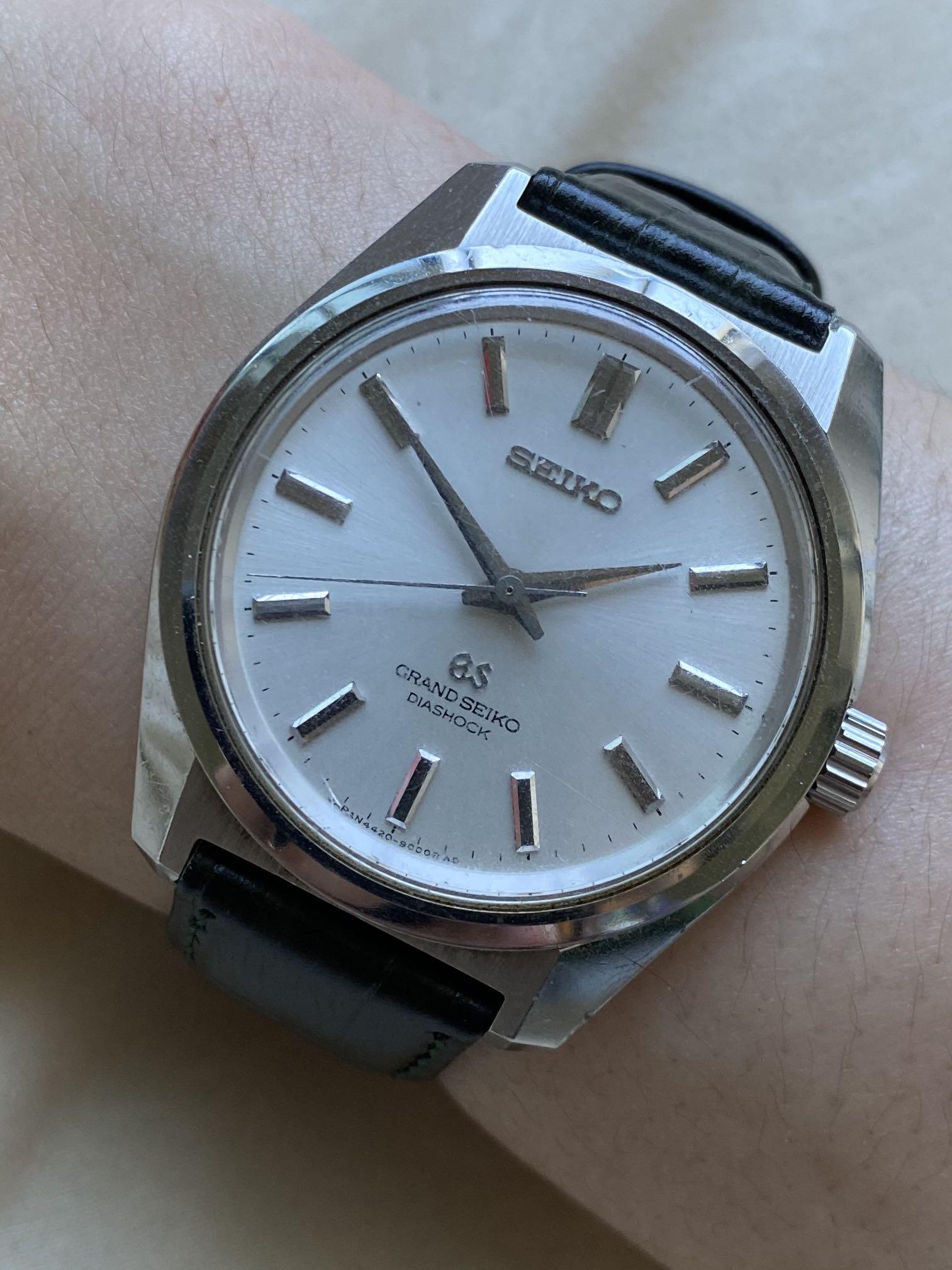 Grand Seiko GS44 4420 9000 Stainless Steel Grammar of Design Diashock Dial 18000VPH King of Seikos Presage Snowflake 45GS High Beat Vintage of