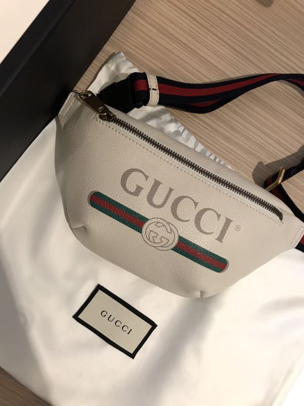 Gucci Print Leather Belt Bag