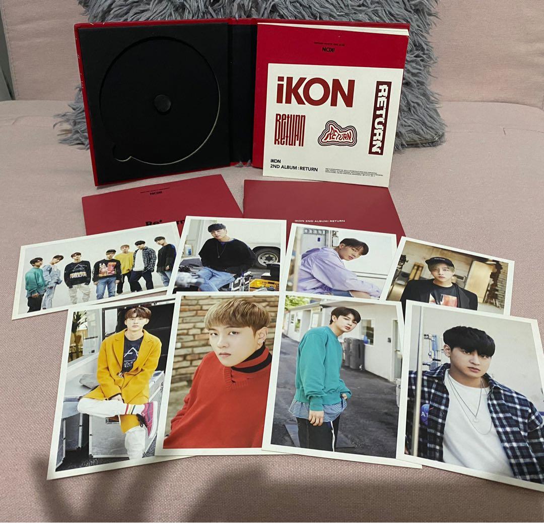 iKON Return (Red Ver) Unsealed Album (Category: CDs & DVDs) located in Cavite. Submitted by kayrodri (Listing ID 1121710920, Image 2). Description: On-hand. CD is not included. Only include: Photobook, Sticker, Lyric Book, and Photo Postcard Set. Price is still negotiable, just PM. MOP: BDO, BPI, and Gcash only. .