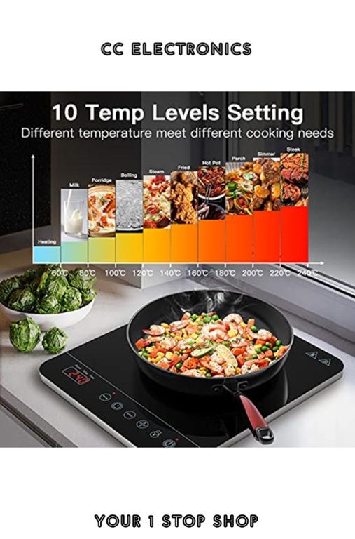 INSTOCK Aobosi induction Hob,Portable Induction Cooker 2000W Black