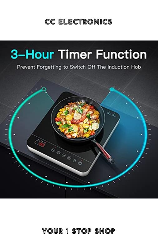 INSTOCK Aobosi induction Hob,Portable Induction Cooker 2000W Black