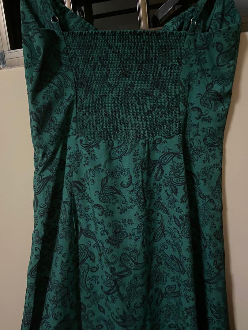 Paisley Print Shirred Back Cami Dress 