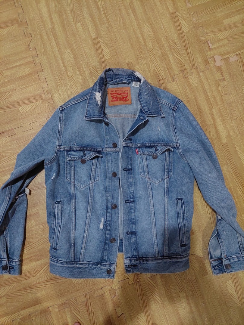 Jaket trucker levis slim fit, Fesyen 