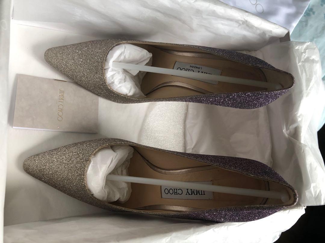Jimmy choo romy 100 glitter clearance