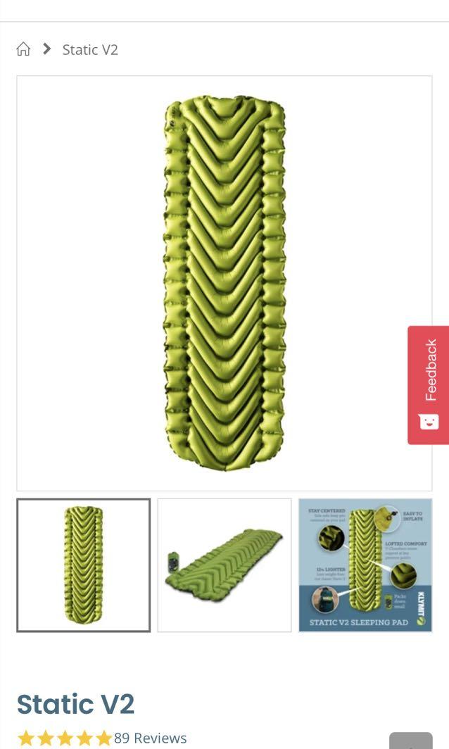 二手 Klymit Static V2床墊 運動產品 行山及露營 Carousell 二手 Klymit Static V2床墊 運動產品 行山及露營 Carousell