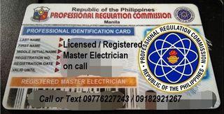 License / Registered Master Electrician on call