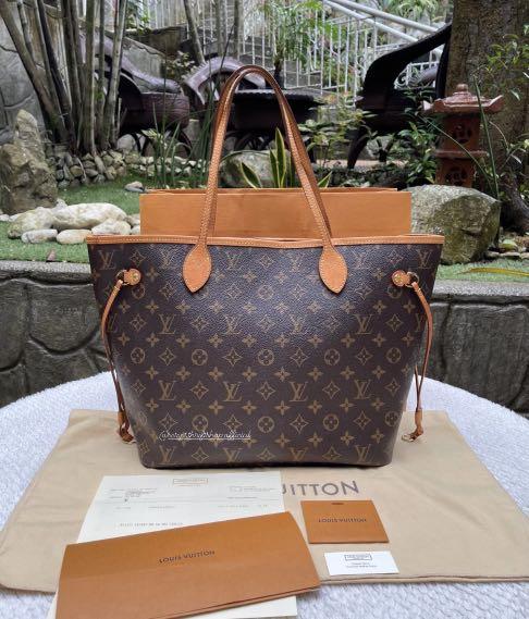 LOUIS VUITTON Monogram Neverfull MM Cherry Cerise