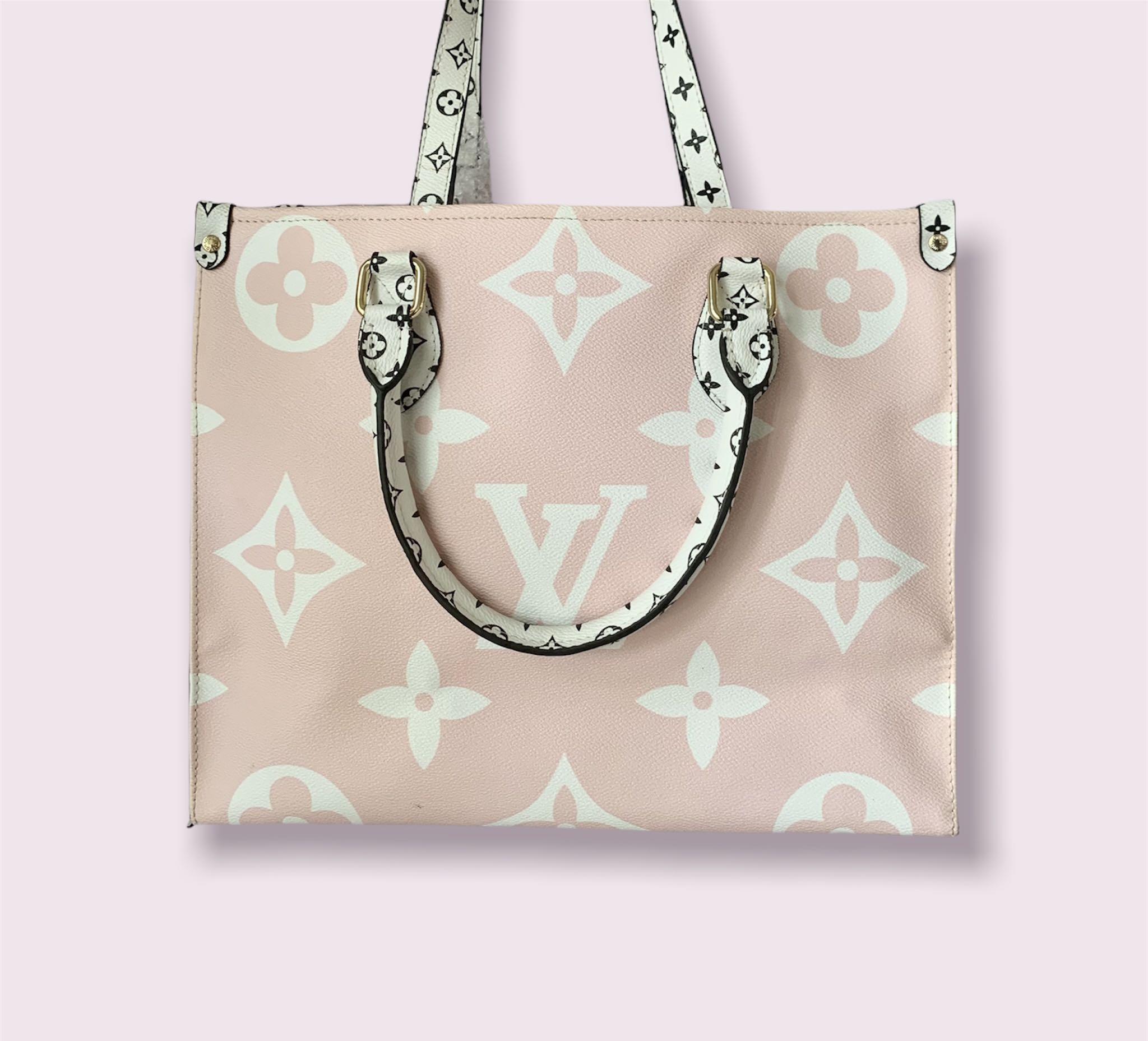 LV Louis Vuitton Onthego Giant Monogram Red Pink Bag With Datecode Serial  Number